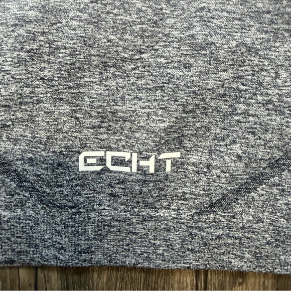 ECHT Activewear Set Leggings Gray Long Sleeve Crop Top Stretch Scrunch Bootie S - Picture 7 of 13